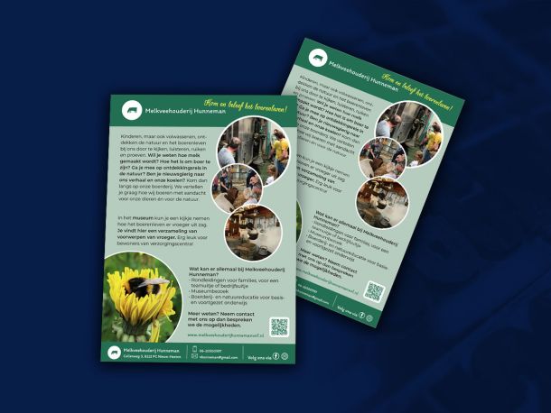 Flyer A5 Melkveehouderij Hunneman Heeten